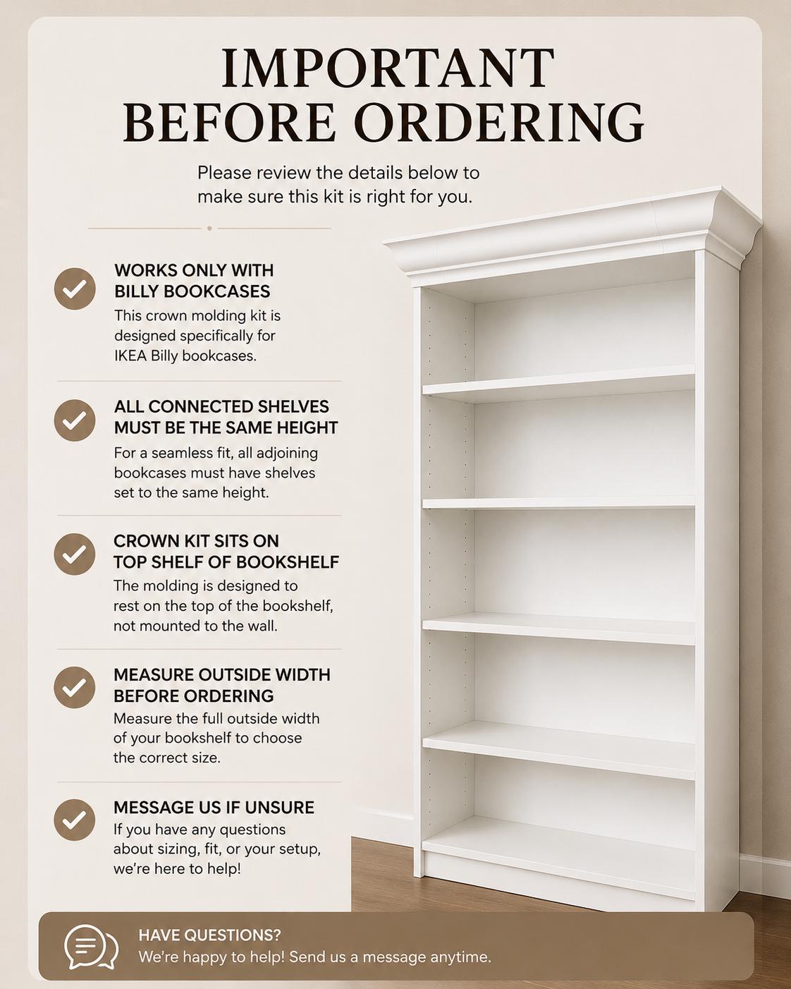 BILLY Crown Molding Kit — product detail 14